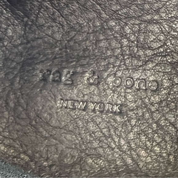 Rag & Bone Dalia II Bootie Size 37.5 - 7.5 Black Suede Ankle Boot Tie Stud New - Picture 8 of 14